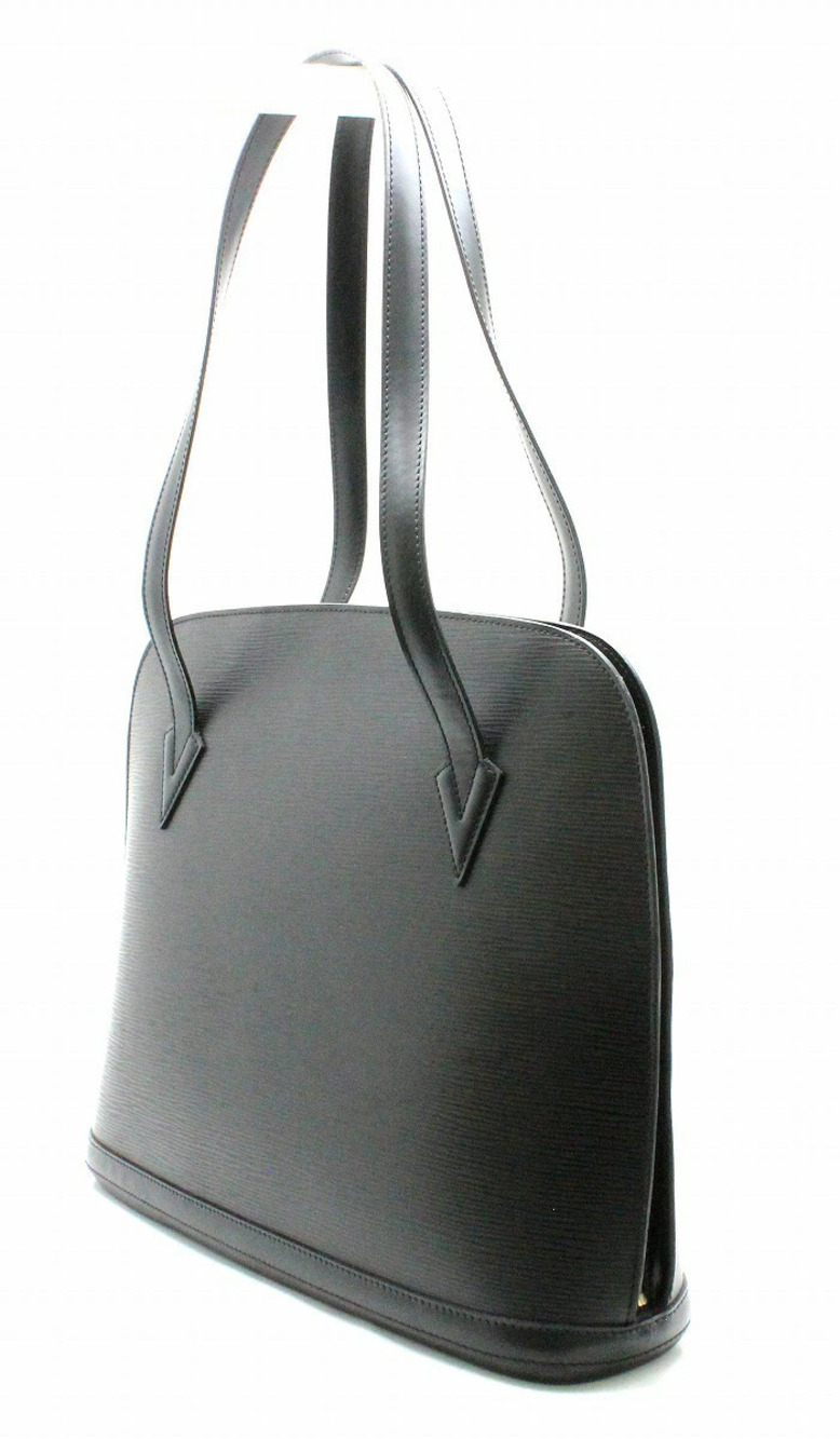 Louis Vuitton Shoulder Lussac Epi Tote Leather Black Bag Black